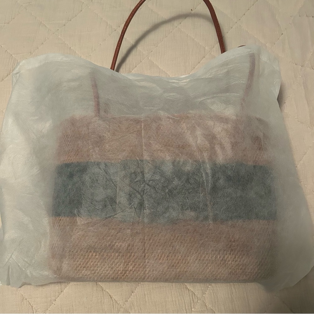 Tan and Black Woven Bosom Buddy Bag - Picture 7 of 10